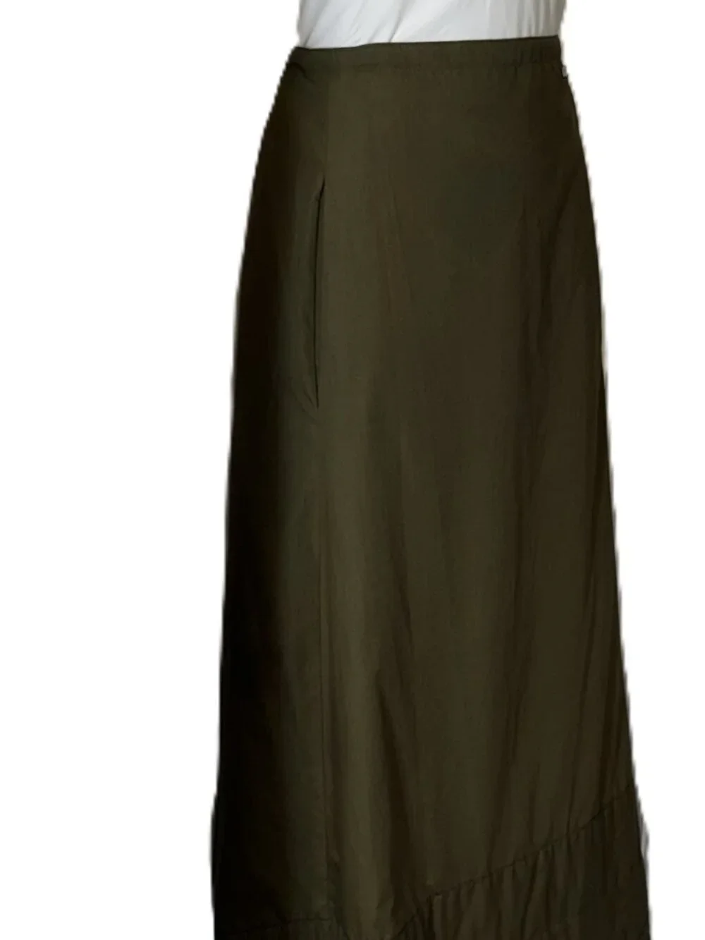CHANEL 2000 Olive Utility Safari Skirt Suit Sz S-M P14883V08243 jacket & skirt